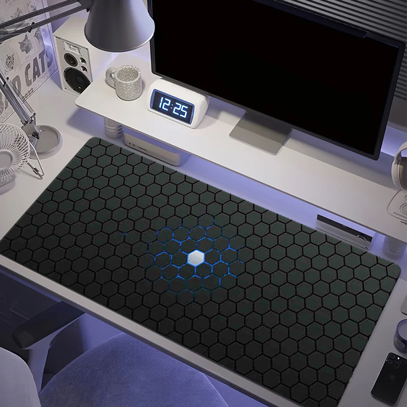 Gaming Office Accessories - Hexágono grande gaming mouse pad retangular