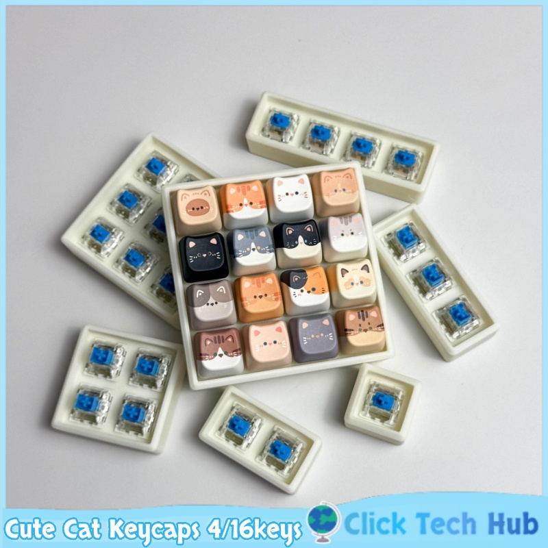 Keyboard Switch Tester - Teclas de Gato Fofas 4/16 Teclas