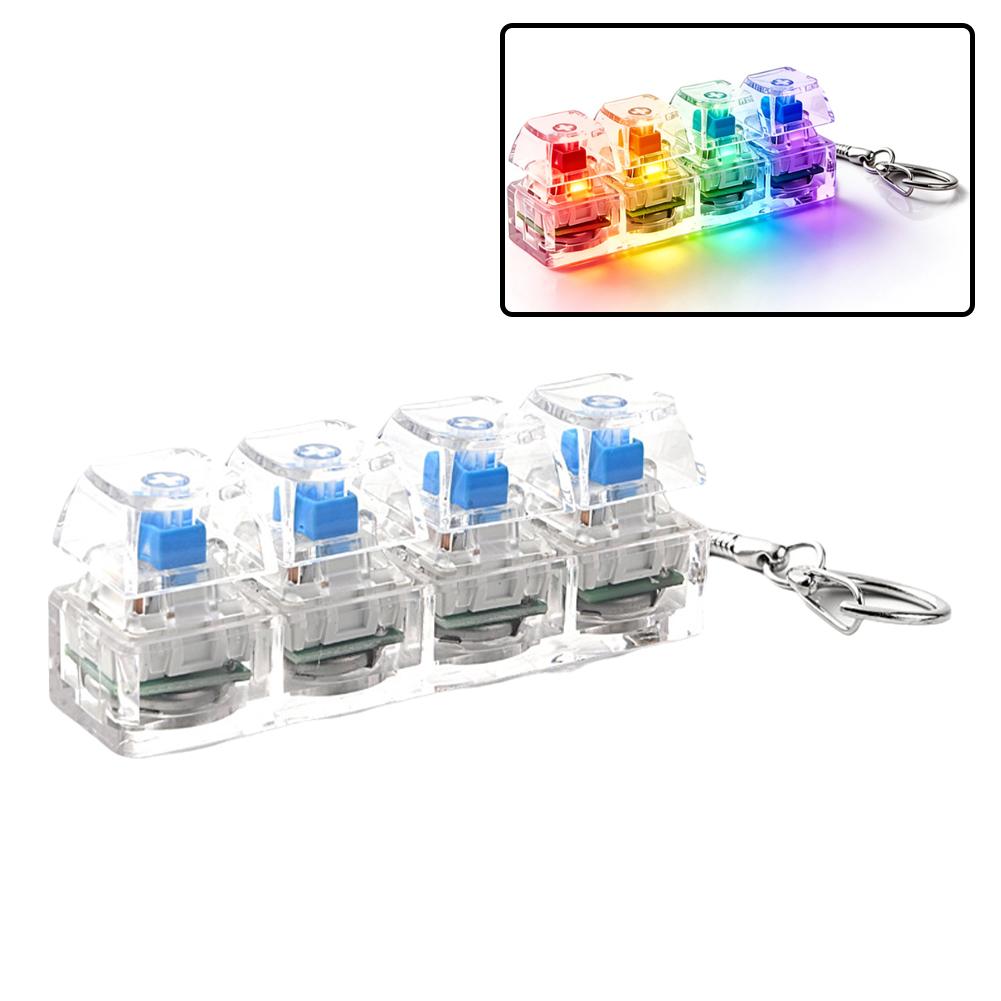 Keyboard Switch Tester - Chaveiro Fidget LED Iluminado, Testador de