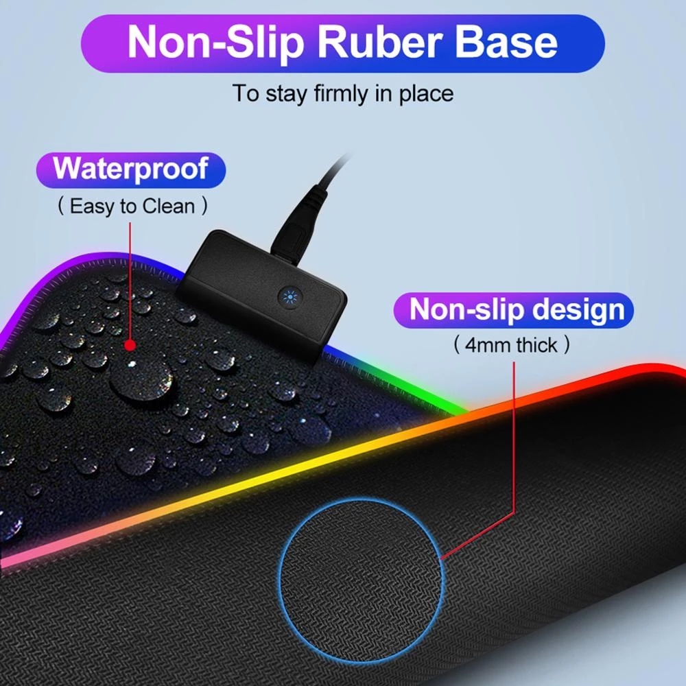 Mouse Pad Gamer LED Luminoso G - Gaming Accessories For Your Desk avaliação e preço
