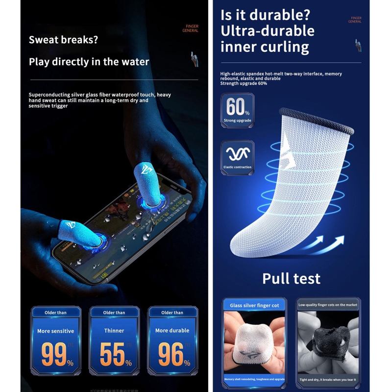 1 par gamer dedo mangas sweatp - Gaming Accessories Phone avaliação e preço