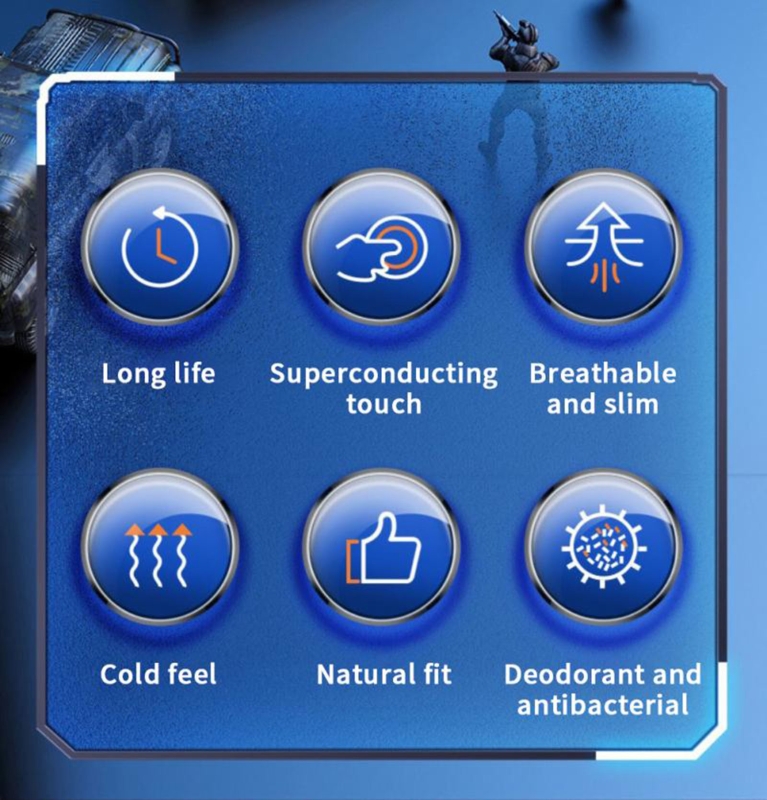 1 par gamer dedo mangas sweatp - Gaming Accessories Phone avaliação e preço