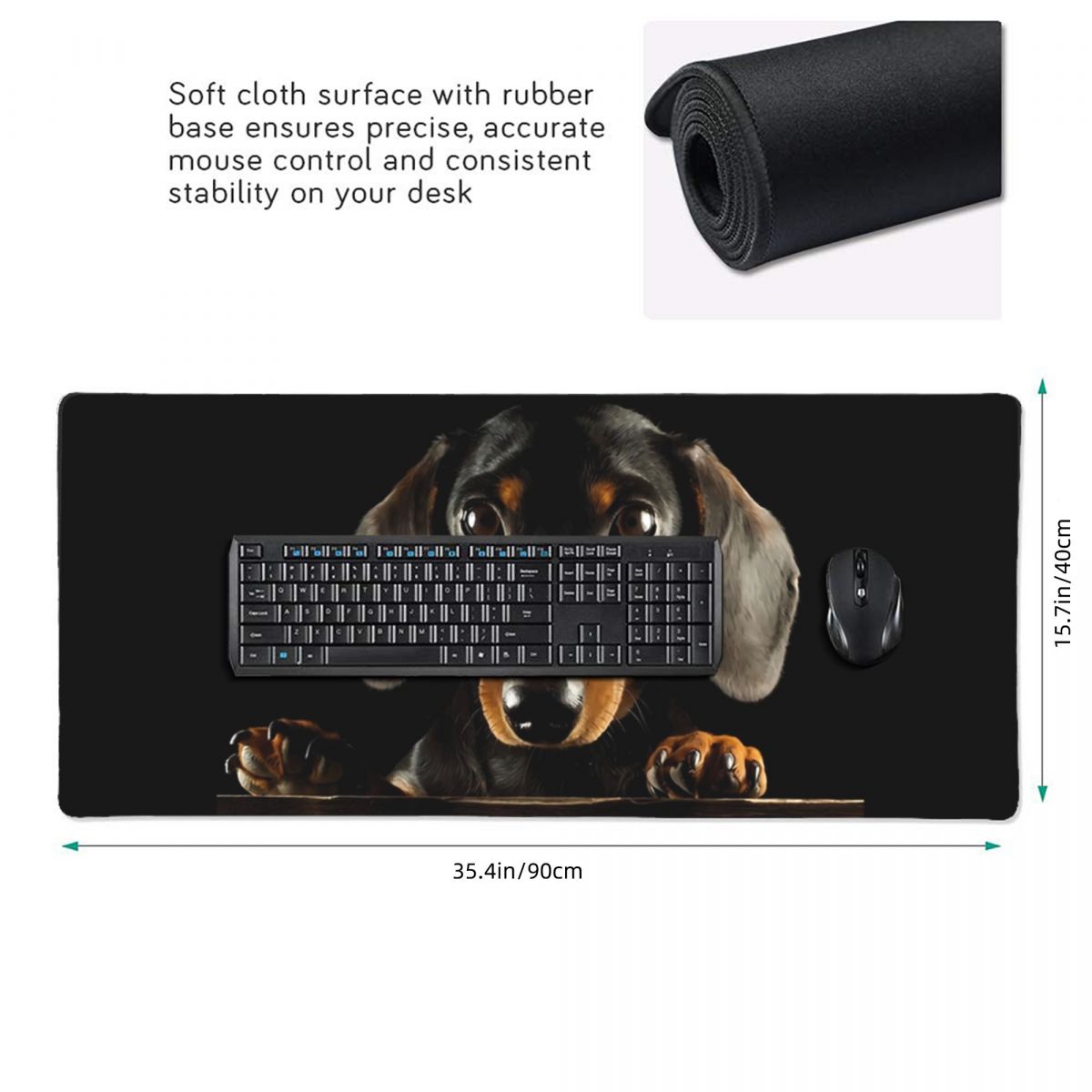 Tapete de Rato Grande Preto co - Gaming Accessories Photo avaliação e preço