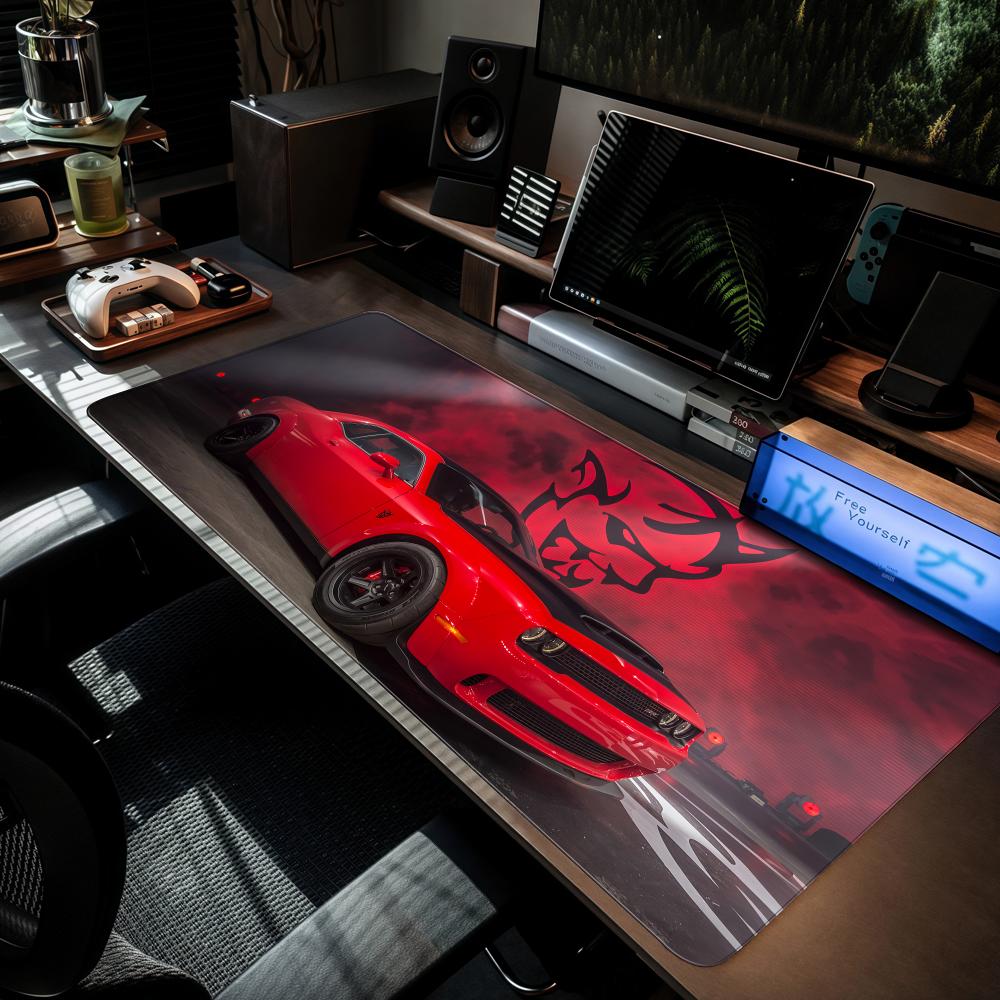 D-dodges carro legal mouse pad - Gaming Accessories For Your Desk avaliação e preço