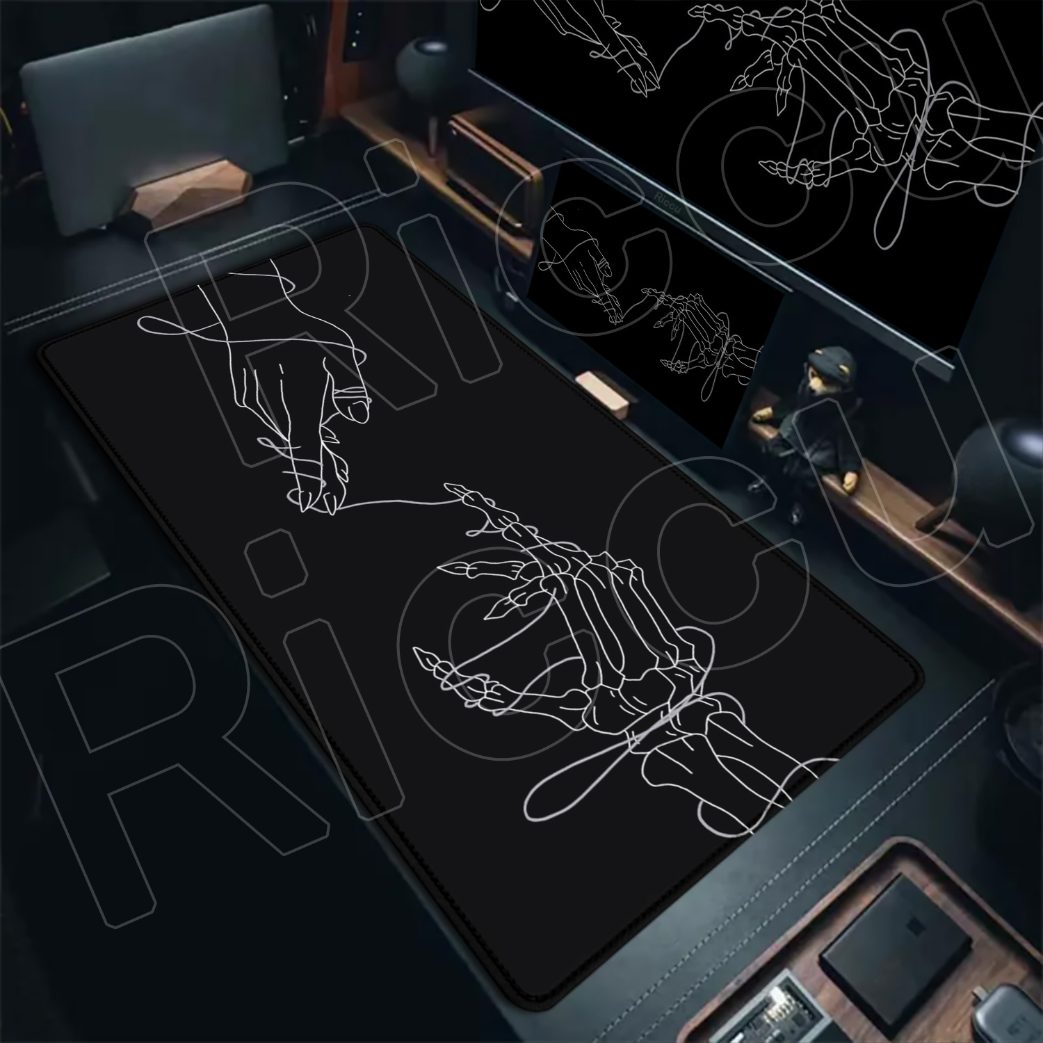 Mouse Pad Grande HD Preto e Br - Gaming Hand Accessories avaliação e preço